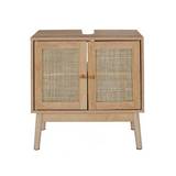 Mueble para lavamanos 2 puertas 60x30x70 cm café