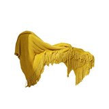 Manta decorativa 127x152 cm amarillo