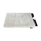 Alfombra decorativa de poliester 50x80 cm gris claro