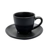 Taza y plato de porcelana 100 ml
