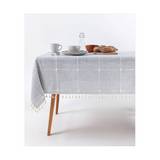 Mantel de tela para mesa rectangular 140x180 cm jacquard gris oscuro