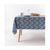 Mantel de tela para mesa rectangular 140x180 cm jacquard azul