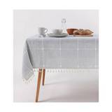 Mantel de tela para mesa rectangular con encaje 140x220 cm