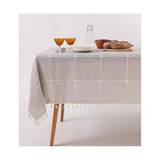 Mantel de tela para mesa rectangular con encaje 140x220 cm