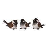 Adorno figura pajaros snowy bird 3 pzas