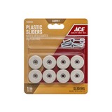 Deslizador plastico blanco atornillar 2.5 centimetros paquete 8