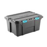 Caja organizadora de plastico 100 l heavy duty negra