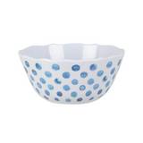 Bowl de melamina azul con blanco 155xh80mm