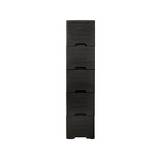 Gavetero 5 cajones de plastico 110.6x26x40 cm tiny cafe