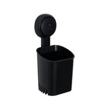 Portacepillo de dientes con ventosa power lock negro