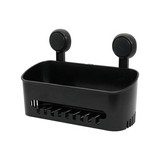 Organizador para baño con ventosa power lock negro