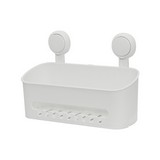 Organizador para baño con ventosa power lock blanco