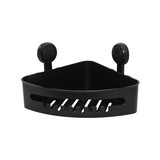 Organizador de baño esquinera con ventosa power lock negro