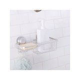 Organizador con ventosa aluma plateado