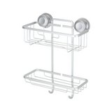 Organizador con ventosa aluma plateado 2 espacios