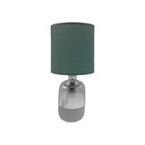 Lampara de mesa plateado/gris 18cx37cm