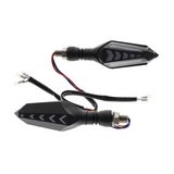 Pide vías led drl para moto azul/amarillo