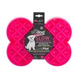 Tapete antiestres para perros en forma de hueso slodog rosado