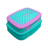 Deposito plastico con divisiones back to lunch mermaid 2 piezas