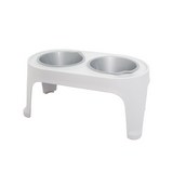 Plato elevado para mascota plastico talla m gris