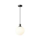 Lampara colgante negra blanca 1 luz e27