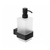 Dispensador de jabon pompei de pared acero inox acabado negro
