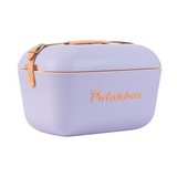 Hielera violeta con letras naranja 20 l
