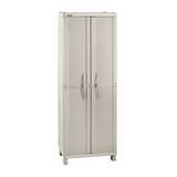 Armario plastico 65x45x189 cm grande rattan taupe
