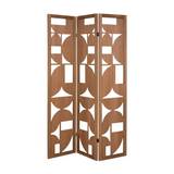 Biombo de madera de 121 x 180 x 170 cm color marrón