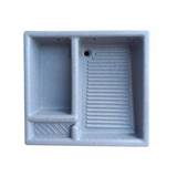 Lavadero plástico a la pared gris pileta izquierda 71 x 65 cm