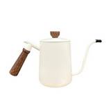 Cafetera acero inoxidable 600 ml blanca