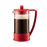 Prensa francesa de vidrio 1 l rojo