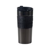 Termo de acero inoxidable 444 ml con funda de silicon negro
