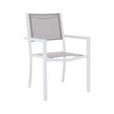 Silla para comedor de acero textileno color gris 56x59x86 cm