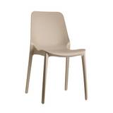 Silla plastica moderna 54x45x81 cm café claro