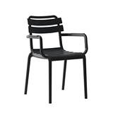 Silla plástica moderna con brazos 59 x 56.5 x 82.5 cm