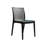 Silla plastica moderna 50x55.3x82 cm negro