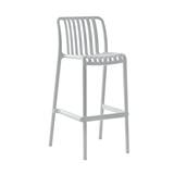 Silla plastica moderna para bar 47x38x102 cm blanco