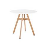 Mesa redonda 80x75 cm blanco