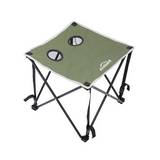 Mesa plegable con portavasos para camping color verde 45 x 45 x 41 cm
