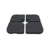 Base para sombrilla 50x50x7.5 cm negro 4 piezas