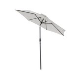 Sombrilla hexagonal de acero 300 cm poliester gris