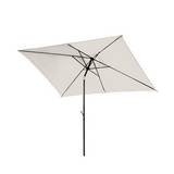 Sombrilla cuadrada de acero 300x300 cm poliester gris