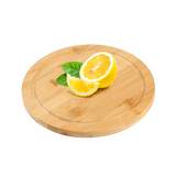 Tabla para picar redonda de bambú 30x30x1 cm