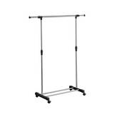 Closet para ropa de acero inoxidable con ruedas 145x43x160 cm
