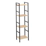 Organizador multiusos de hierro/mdf 29.1x23.5x112 cm 4 niveles