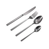 Set de cubiertos de acero inoxidable negro 16 piezas