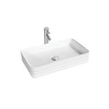 Lavamanos de sobreponer rectangular dec blanco 67x39.5x1.25cm