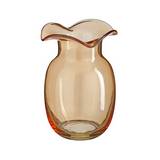 Florero decorativo de vidrio 26.5 cm mira anaranjado