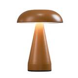 Lámpara de mesa en forma de hongo recargable 20.5x15.5 cm amarillo